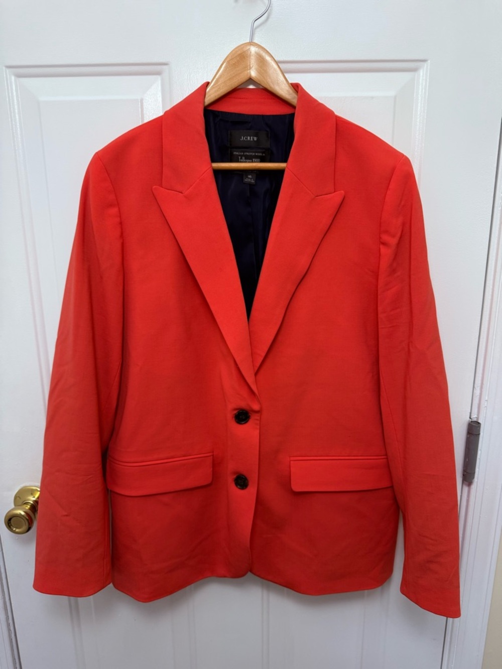 J.Crew Somerset Salmon Blazer Tollegno 1900 Wool Size 16 Business